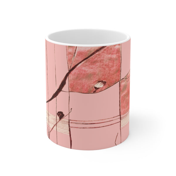 BLUSH ROSE Mug : Exquisite Ceramic mug with a modern feel designed by NYC designer Tehniyet Masood in 2020. Perfect unique and beautiful gifts for your family and friends that like modern design in their homes. Perfect gift for any tea or coffee drinker who also happens to be an art or design enthusiast. $26
