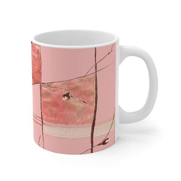 BLUSH ROSE Mug : Exquisite Ceramic mug with a modern feel designed by NYC designer Tehniyet Masood in 2020. Perfect unique and beautiful gifts for your family and friends that like modern design in their homes. Perfect gift for any tea or coffee drinker who also happens to be an art or design enthusiast.