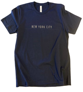 New York City Navy Cotton T- shirt (Unisex)