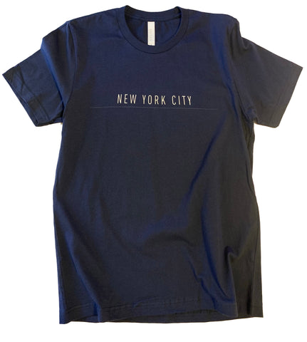 New York City Navy Cotton T- shirt (Unisex)